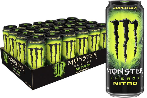 Monster Energy Nitro Super Dry, Maximum Strength, Energy Drink, 16 ounce, (Pack of 15)