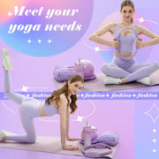 Poen 7 Pcs Pilates Essentials Kit for Women Home Workout Pilates Equipment Ring and Ball Set with 11.81 Inch Circle 9.84 Inch Yoga Ball Resistance Bands Cup Bag Socks for Beginners