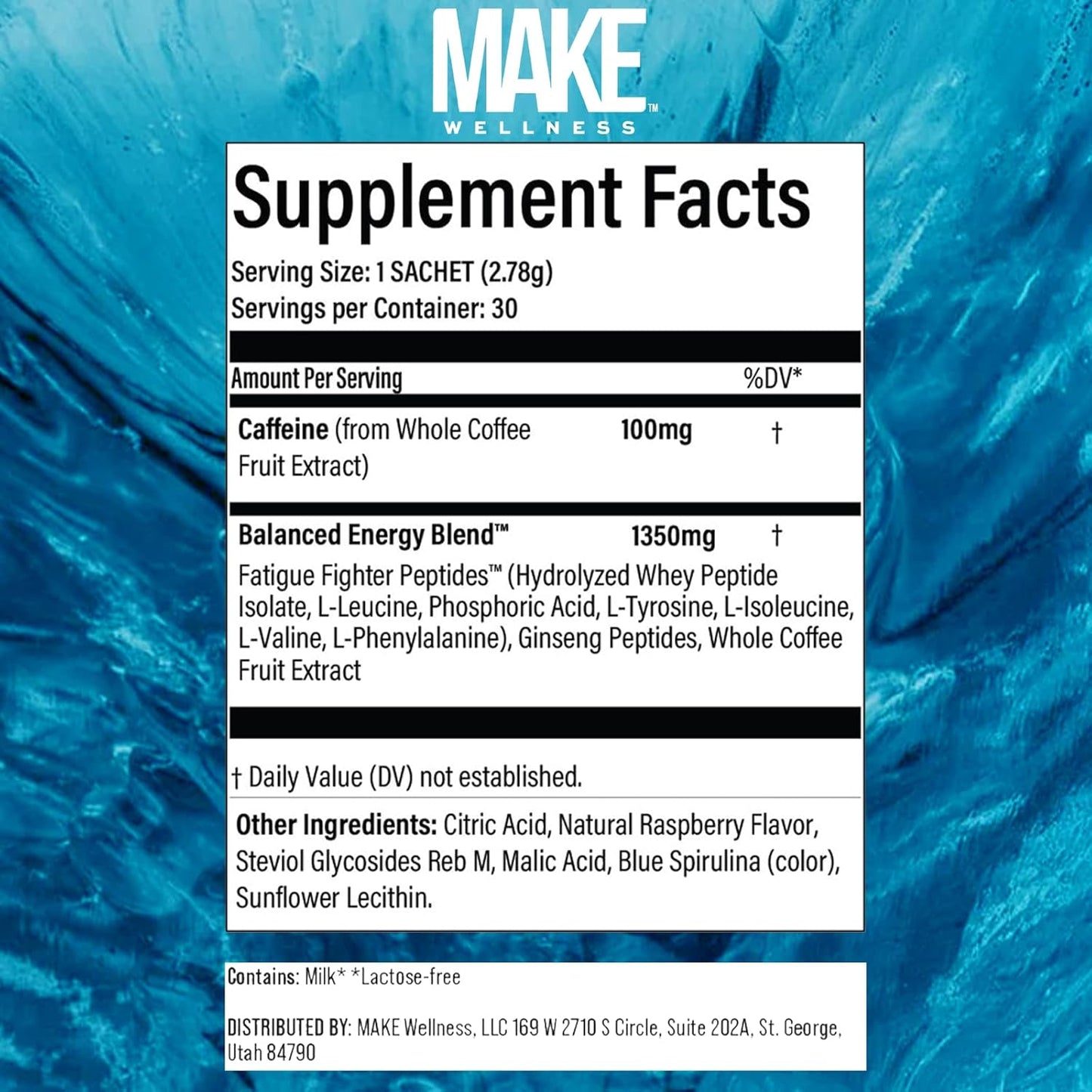 Energized | Clean Daily Support for Energy & Focus | Bioactive Peptide Formula | Jitter-Free, Balanced Formula | 30 Servings