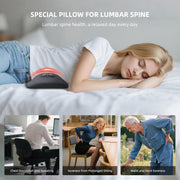 Pillow Traction Massager 2025 New for Neck Hump - 3-in-1 Cervical Neck Pillow with Heat Therapy, Memory Foam for Neck Pain Relief, Ergonomic Massager for Shoulder Back (Gray)