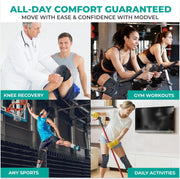 Modvel Compression Knee Brace for Women & Men, 2-Pack Knee Brace for Running Knee Pain, Knee Support Compression Sleeve, Workout Sports Knee Braces for Meniscus Tear, ACL & Arthritis Pain Relief