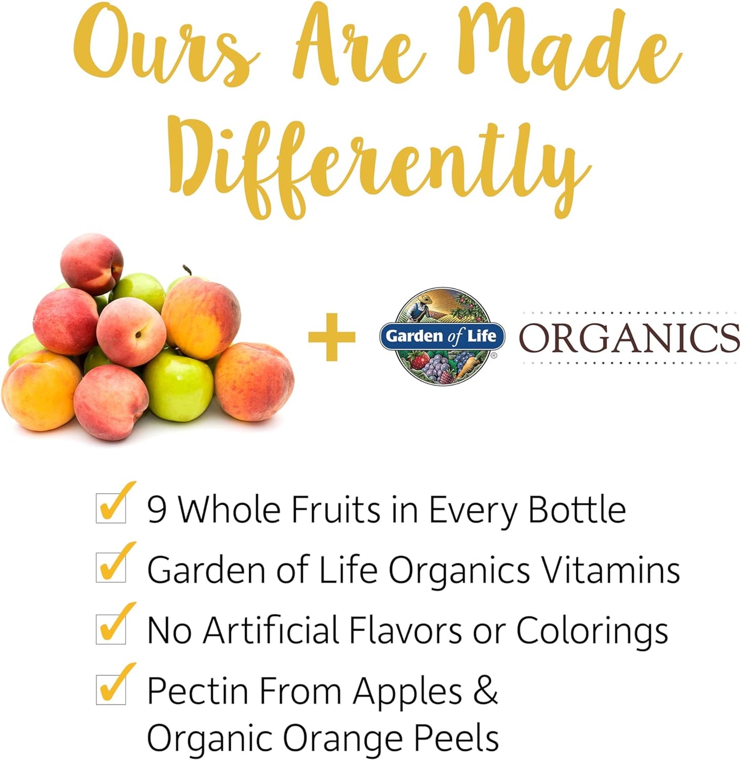 Garden of Life Organics Men 40+ Gummy Vitamins - Berry - Certified Organic, Non-GMO, Vegan, Kosher Complete Multi - Methyl B12, C & D3 - Gluten, Soy & Dairy Free, 120 Real Fruit Gummies