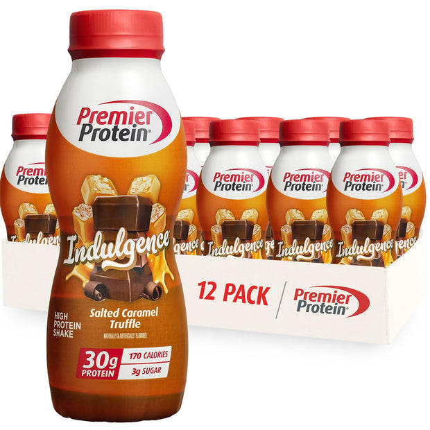 Premier Protein Indulgence Protein Shake, 30g Protein, 3g Sugar, Chocolate Covered Strawberry, 11.5 fl oz, Pack of 12
