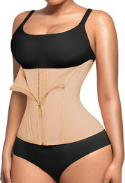 Lover-Beauty Waist Trainer for Women Tummy Control Workout Waist Cincher Corset Shapewear Body Shaper Zipper and Hooks
