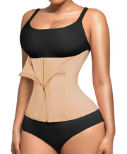 Lover-Beauty Waist Trainer for Women Tummy Control Workout Waist Cincher Corset Shapewear Body Shaper Zipper and Hooks