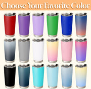 Personalized Coffee Tumbler With Picture Text Name Logo, Custom Photo 20oz Stainless Steel Tumbler With Lid & Insulated, Employee Appreciation Christmas Gifts for Men Women - Customized By Enterprise