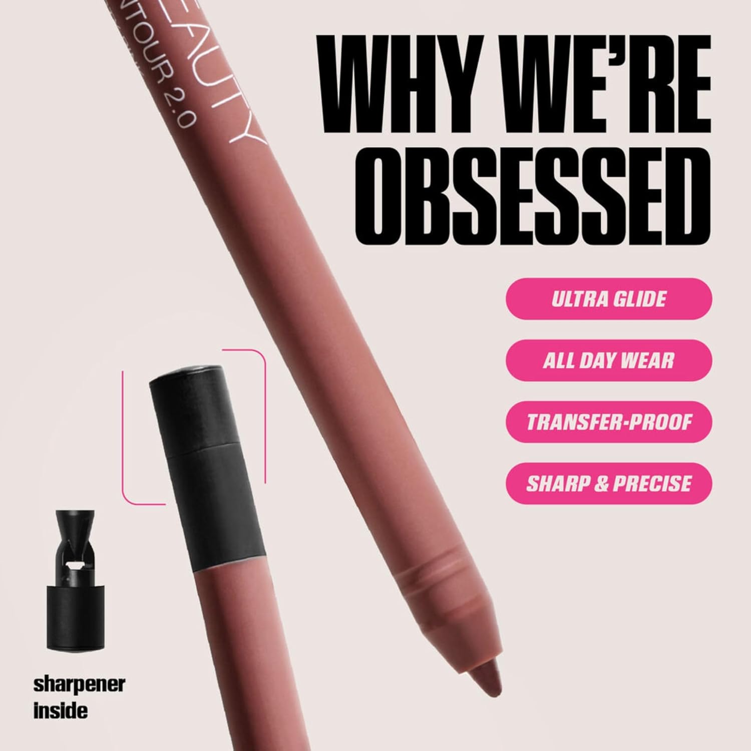 Huda Limited Edition Pink Kit Juicy Bombshell Lip Duo - Lip Pencil and Lip Gloss - Travel Size