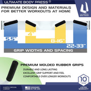 Ultimate Body Press Wall Mounted Doorway Pull Up Bar