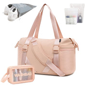 MAXTOP Women's Gym Yoga Duffle Bag with 2 Bonus Shoe Pouches, Multi-Purpose Overnight Travel Bag for Gym Work Dance Sports