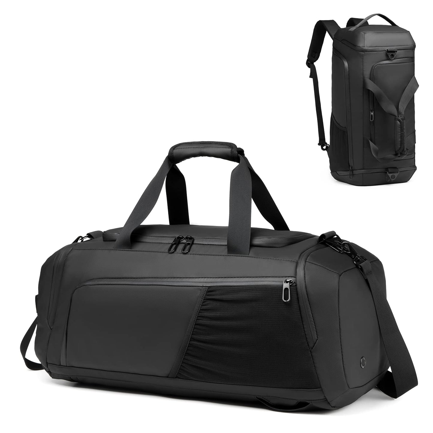 Gym bag for Men with Shoes Compartment - 40L Duffle Bag for Travel with Wet Pocket,3 in 1 Waterproof Sports Bags and Gym Backpack with Water Bottle Holder