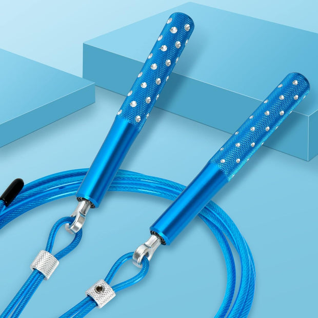 Jump Rope, Wastou Speed Jumping Rope for Training Fitness Exercise, Adjustable Adults Workout Skipping Rope for Men, Women, Kids, Girls