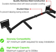 Yes4All Pull Up Bar Wall Mounted - Multifunctional Wall Mounted Pull Up Bar for Home Gym Workout Strength Training Equipment