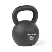 Titan Fitness Cast Iron Kettlebell, Single Piece Casting, KG and LB Markings, Full Body Workout