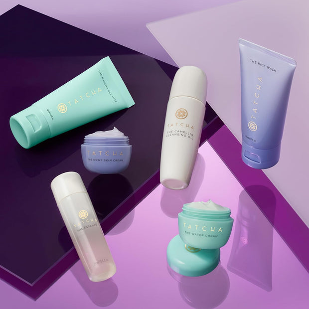 Tatcha Mini Favorites Set, Travel size Cleansers, Essence, and Moisturizers ($120 Value)