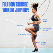 Sportbit Elite Beaded Jump Rope - Adjustable Speed Rope for Fitness, CrossFit, Boxing - Tangle-Free, Lightweight