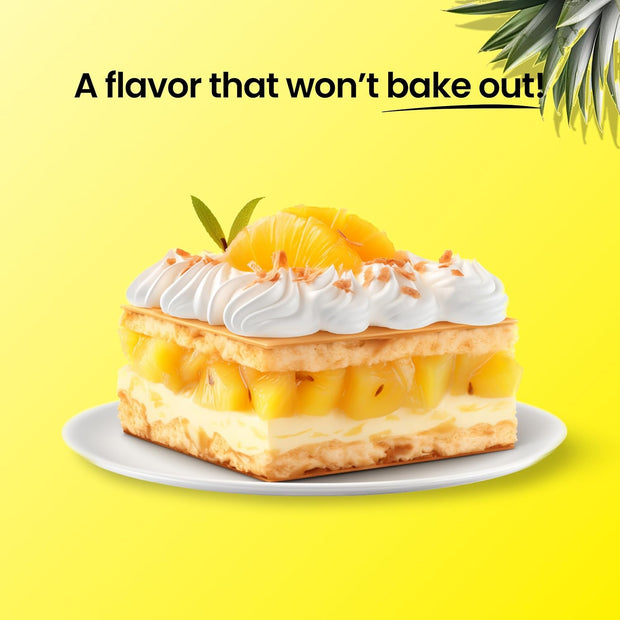 LorAnn Pineapple Bakery Emulsion, 4 oz - Intense Pineapple Flavor Extract for Baking, Cookies, Frosting, Ice Cream, Pineapple Pie, Smoothies and Beverage - Gluten Free, Vegan, Sugar Free, Nut Free