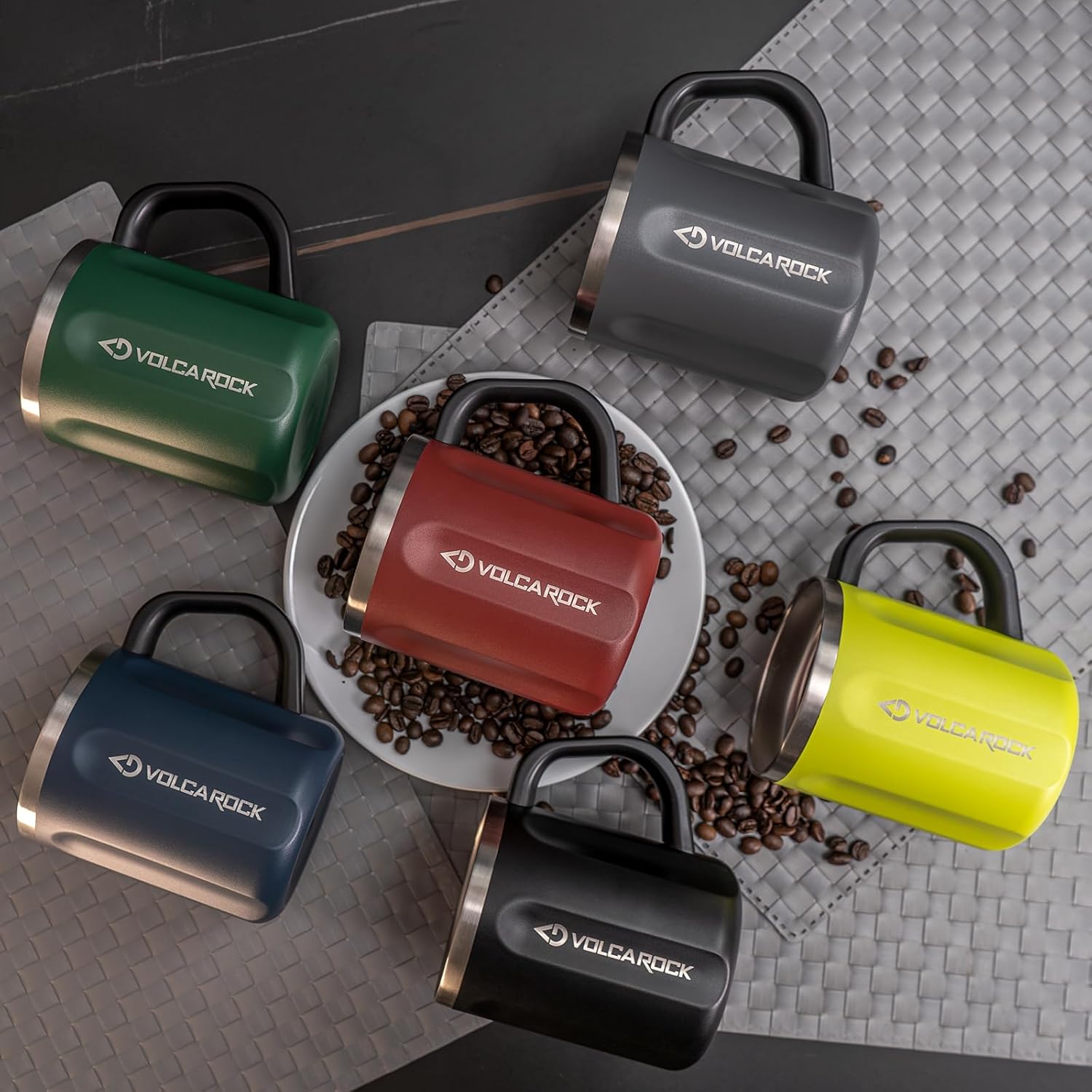 16oz Coffee Mug, Vacuum Insulated Camping Mug with Lid, Double Wall Stainless Steel Travel Tumbler Cup, Coffee Thermos Outdoor, Great for Any Beverage (Brick Red)