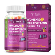 Sugar Free Multivitamin Gummies for Women 14+ w/Iron, Inositol, Folate, Biotin, Womens Daily Multivitamin Gummy w/Vitamin A, C, B, D3, K2, for Hair, Skin, Energy, Immune, Strawberry Flavor
