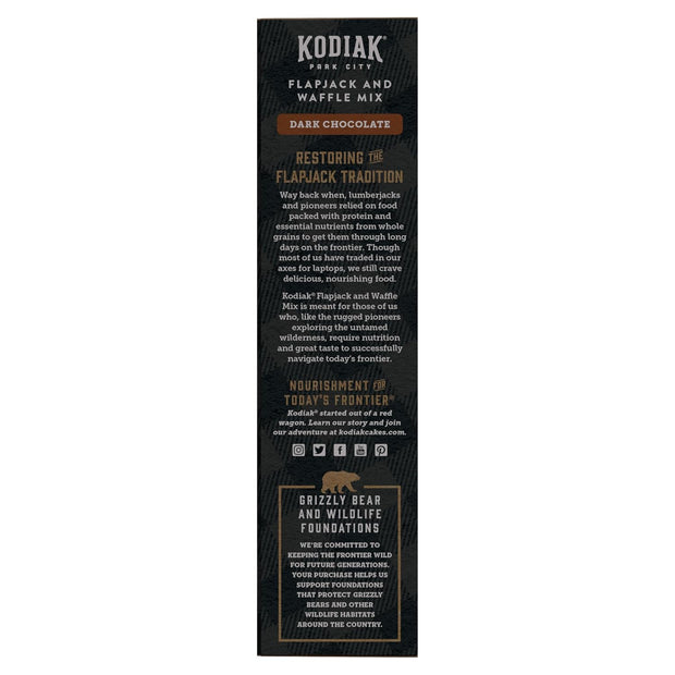 Kodiak Cakes Protein Pancake Power Cakes, Flapjack and Waffle Baking Mix, Dark Chocolate, 18 Ounce (Pack of 6)