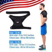 Shoulder Brace for Men and Women Rotator Cuff - for Bursitis, Dislocated AC Joint, Labrum Tear, Tendonitis,Neoprene Compression Support Sleeve (Black L-XL)