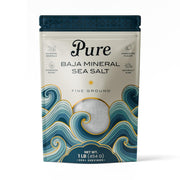 Pure Sea Salts Baja Sea Salt 1 lb, 100% Organic, Unrefined, Fine Ground Crystals, Mineral-Rich, Low Sodium, for Cooking, Finishing, Hydration & Grinders – Hand-Harvested from the Sea of Cortez