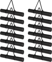 Riakrum 20 Pieces Exercise Yoga Mat Workout Mat with Strap 68 x 24 Inch Fitness Gym Mat Yoga Mat Non Slip for Women Men Gym Home Supplies(Black)