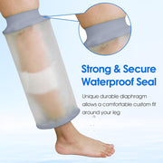 Waterproof Cast Cover for Shower Ankle Wound Protector Bath Adult Watertight Cast Bag Showering for Surgery Foot, Ankle, Burns Reusable (A-Foot)