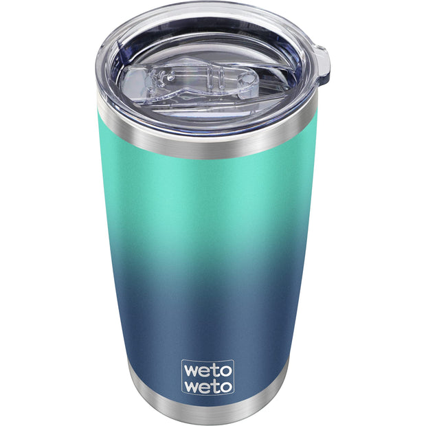 WETOWETO 20oz Tumbler, Stainless Steel Vacuum Insulated Coffee Travel Mug, Double Wall Powder Coated Insulated Coffee Mug Travel Mug with Lid Thermal Cup for Outdoor (Navy Blue, 1 Pack)
