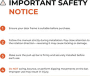 Sportneer Pull Up Bar: Strength Training Chin up Bar without Screws - Adjustable 29.5''-37'' Width Locking Mechanism Pull-up Bar for Doorway - Max Load 440lbs for Home Gym Upper Body Workout, Non-slip