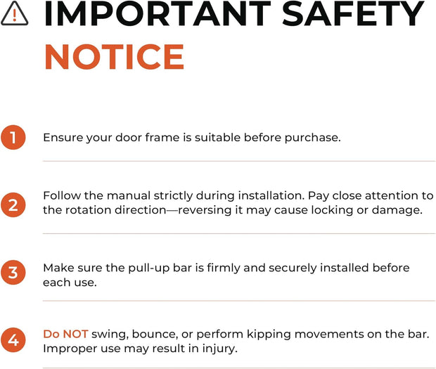 Sportneer Pull Up Bar: Strength Training Chin up Bar without Screws - Adjustable 29.5''-37'' Width Locking Mechanism Pull-up Bar for Doorway - Max Load 440lbs for Home Gym Upper Body Workout, Non-slip