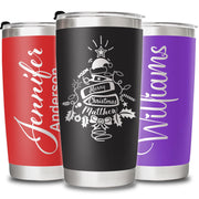 Personalized Tumbler with Engraved Name - Personalized Fathers Day Cup Gifts - Custom Stainless Steel 20 Oz Coffee Tumbler with Lid - Custom Birthday Gifts for Dad Husband