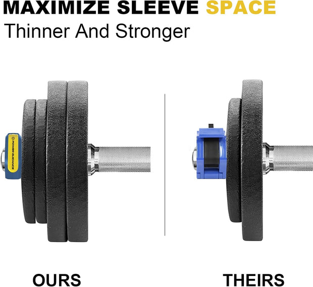 POWER GUIDANCE 2 inch Magnetic Barbell Collars, Quick Release Barbell Clamps for Olympic Lifts and Strength Training (Blue)