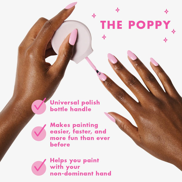 Olive & June Gel Mani System Set | Includes Nail Tools, Peel-Off & Gel Base Coats, Top Coat, LED Lamp, Cuticle Serum & The Poppy | Easy At-Home Mani Kit | 15-Free, Vegan, Cruelty-Free