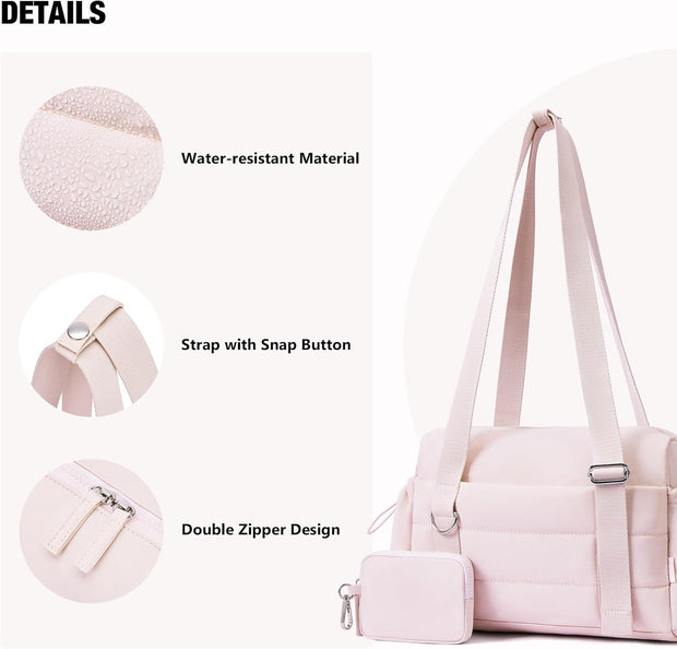 Small Gym Bag for Women 2 Set Mini Gym Duffle Bag with Wet Compartment and Coin Wallet, Gym Tote Bag for Workout/Sport/Travel