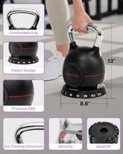 YOTTOY Adjustable Kettlebell,3.5-22.5LB Kettlebells Adjustable Set,Strength Training Kettlebells for Home Gym