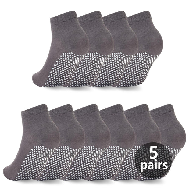 Pilates Grip Socks for Women Men Cute Non Slip Grippy Socks Woman for Yoga Barre Trampoline Hospital