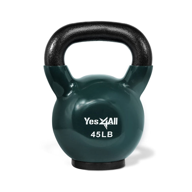 Yes4All Kettlebells Rubber Base, Kettlebell Set for Women, Strength Training Kettlebells Weights (10-65 lbs)