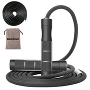 weighted jump rope Fitness for women men,1LB Tangle-free Skipping Rope for Muay Thai Training Crossfit workout Aluminum Handles Adjustable Length PVC Cord and Cotton Rope