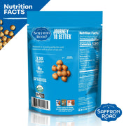 Saffron Road Roasted and Crunchy Sea Salt and Cracked Pepper Chickpeas | High Protein Snacks | Gluten-free, Vegan, Non-GMO, and Certified Halal and Kosher | 5.4oz Pouch | Pack of 6