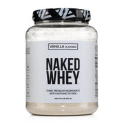 NAKED Whey Chocolate Protein Powder - Only 3 Ingredients - Grass Fed Whey Protein Powder, Organic Chocolate and Organic Coconut Sugar, No GMO, No Soy, and Gluten Free - 24 Servings