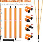 Soccer Agility Training Equipment: 6 Soccer Agility Poles, 20ft Agility Ladder, 10 Soccer Cones, 1 Jump Rope. Soccer Training Poles for Speed Training, Agility Training