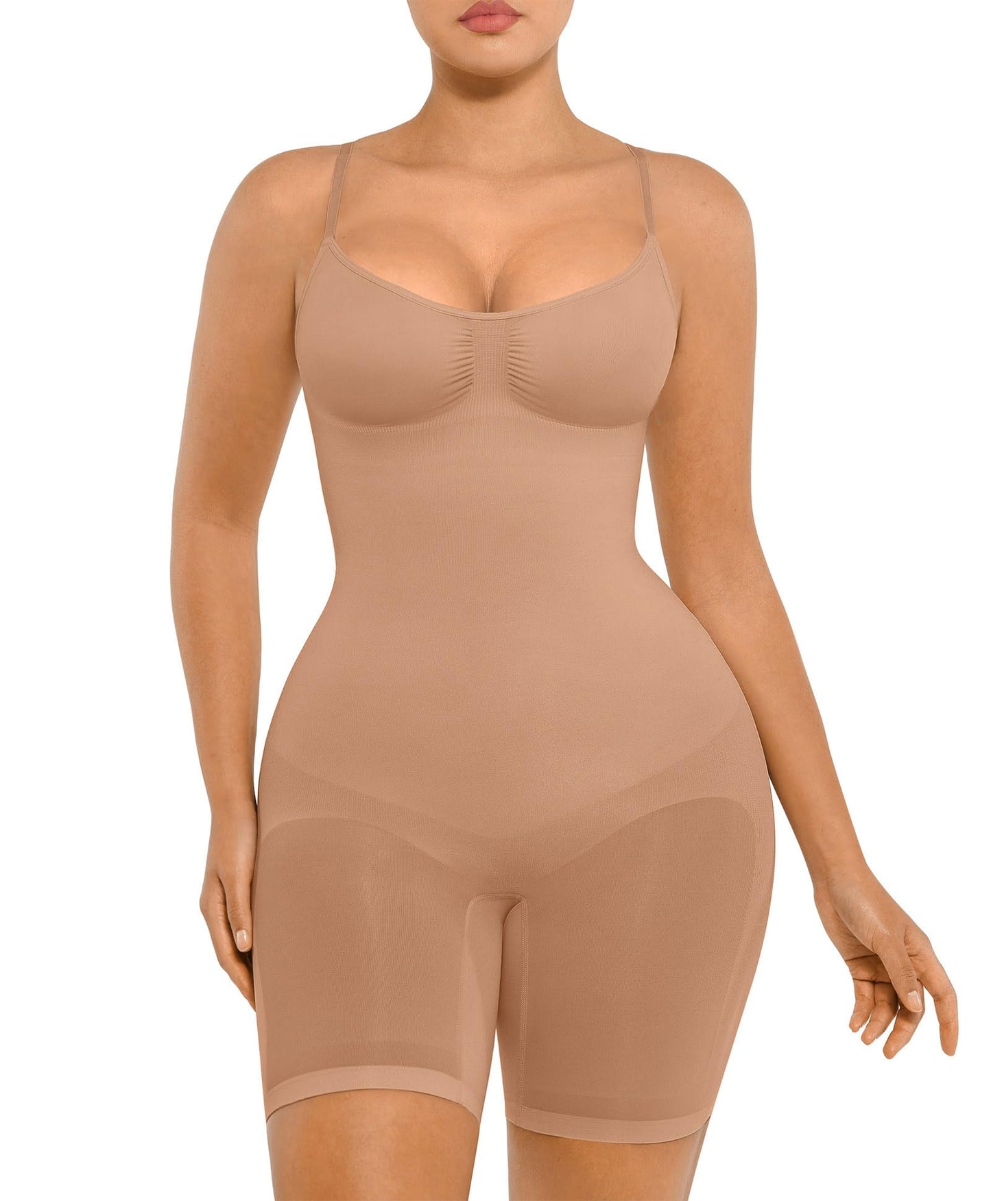 FeelinGirl Shapewear Bodysuit Tummy Control Seamless Sculpting Hip Enhancer Body Shaper for Women