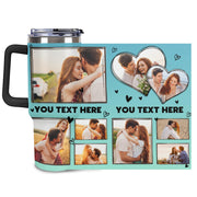 Personalized Tumbler Custom Vacuum Insulated Travel Mug Customizable Coffee Cup with Your Photos and Text Christmas Birthday Gift