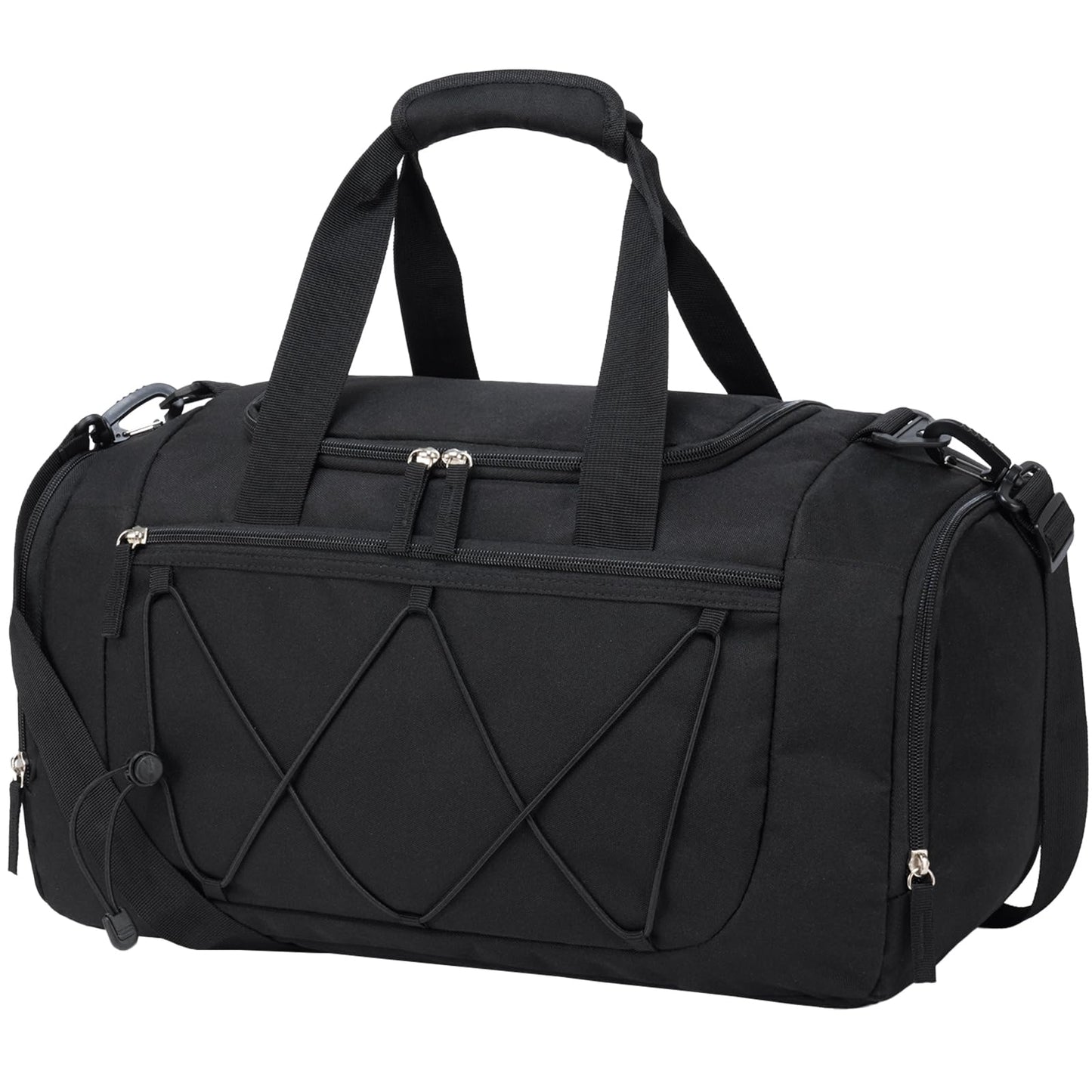 Vorspack Gym Bag for Men - 21 Inches Duffle Bag for Travel Lightweight Duffel Bag with Shoe Compartment Personal Item Travel Bag Weekender Bag for Travel Sports Gym - Black
