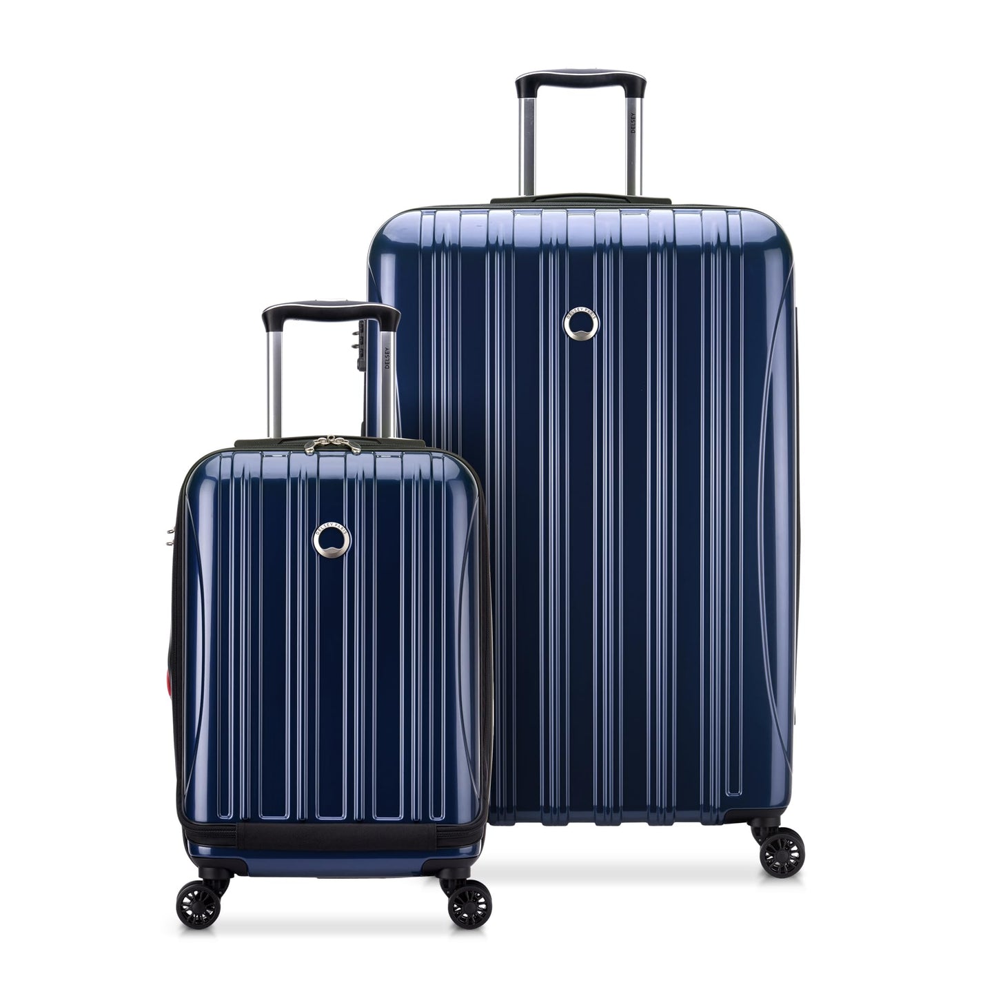 DELSEY PARIS Helium Aero Hardside Expandable Luggage with Spinner Wheels, Blue Cobalt, 3-Piece Set (21/24/28)