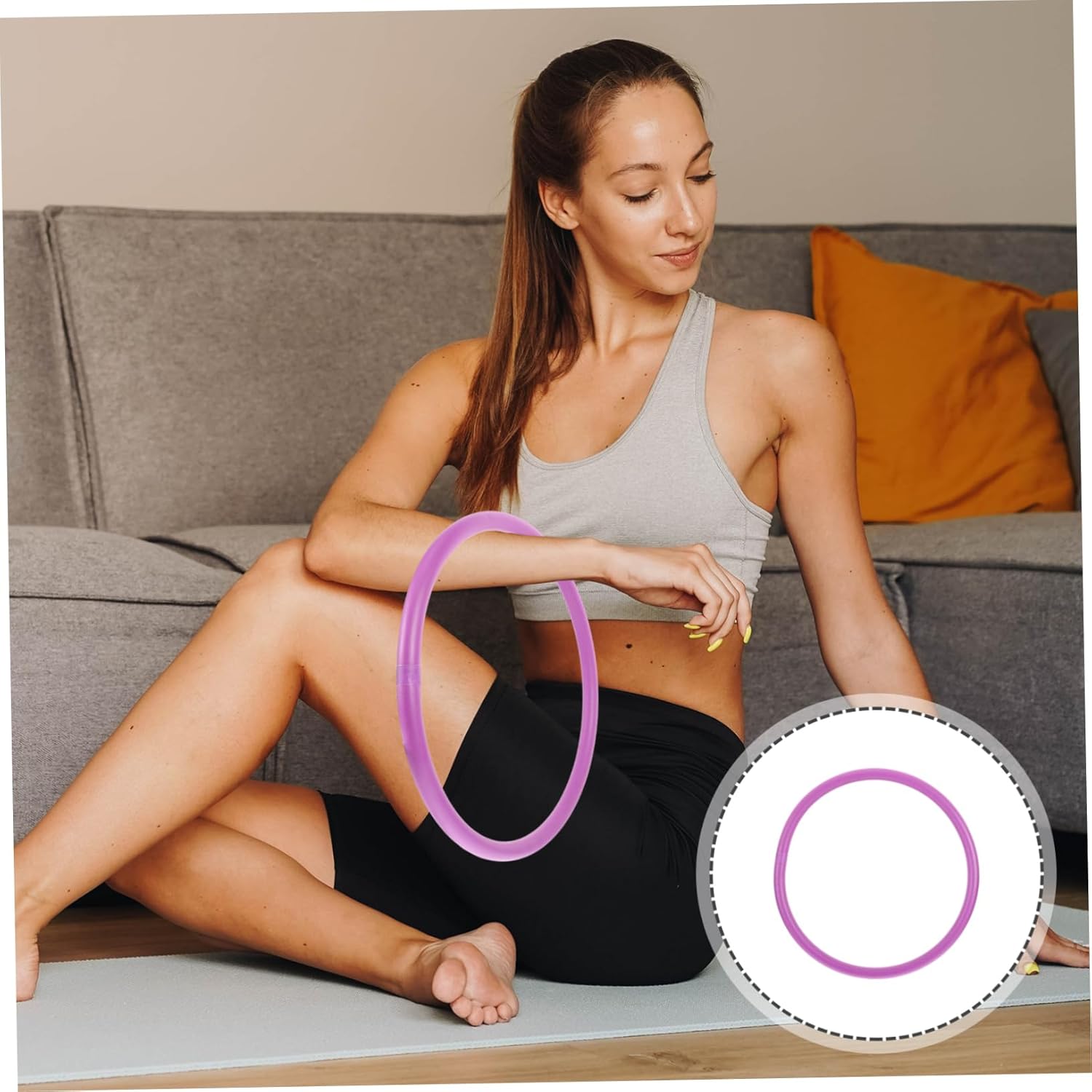 Arm Hoop Armband Exercise Accessories Portable Gym Machine Massage Accessories Exercise for Adults Yoga Accessories Practical Fitness Arm Hoops Supplies Miss Sports Purple