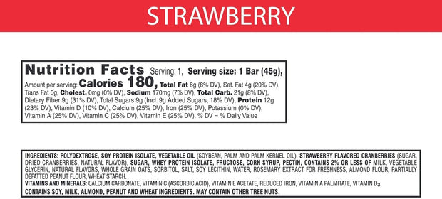 Kellogg's Special K Protein Bars, Meal Replacement, Protein Snacks, Strawberry, 20 bars