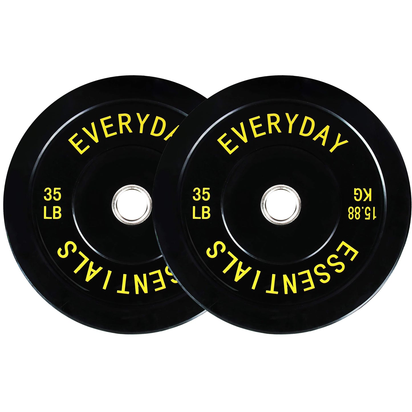 2-Inch Olympic Bumper Plates, Perfect Weight Plates for Weightlifting and Strength Training, Multiple Weights Available