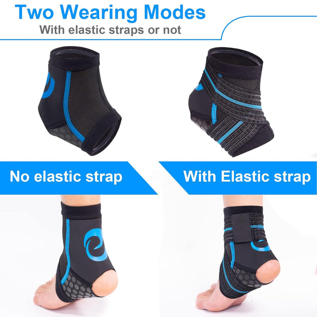Nvorliy AquaFlex Pro Ankle Sleeve – FSA or HSA Eligible Compression Brace for Swimming, Water Sports, Diving, Surfing, Kayaking & Injury Recovery – for Men & Women