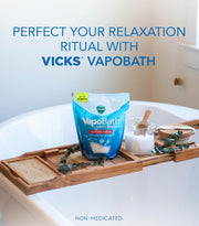 Vicks VapoBath, Bath Salts, Bath Bomb, Non-Medicated Bath Crystals, Comforting Vicks Vapors, Vapor Bath, Aromatherapy with Eucalyptus and Menthol Scent, Contains Essential Oils, 36 OZ
